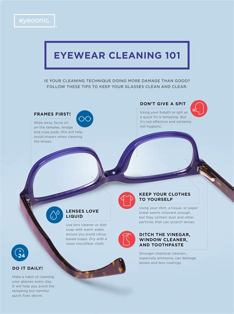 how to safely clean eyeglasses.